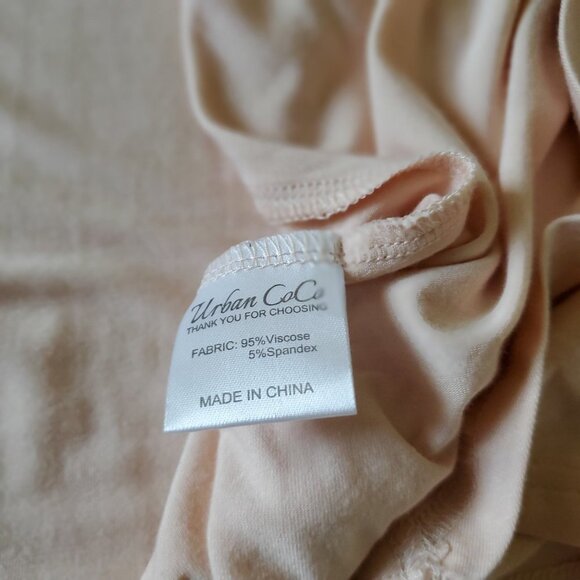 Urban CoCo Viscose Open Waterfall Cardigan Light Peach Color Medium - Picture 13 of 14